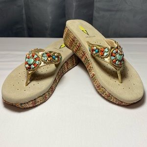 Volatile Beaded Sandals